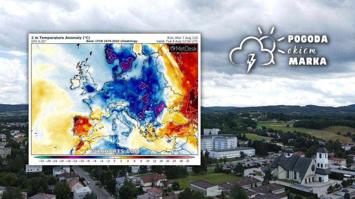 Mapa pogody i chmury nad Gorlicami