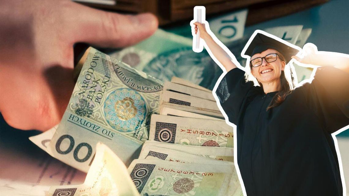 Dziś ostatni dzień. Maturzyści z małych miejscowości mogą dostać nawet 10 tys. zł dziewczyna w birecie ciesząca się trzyma dyplom w dłoni