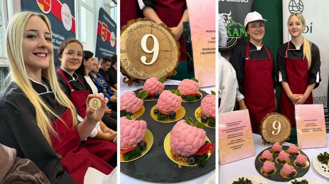 zdjęcie przedstawia uczennice w fartuchach kucharskich