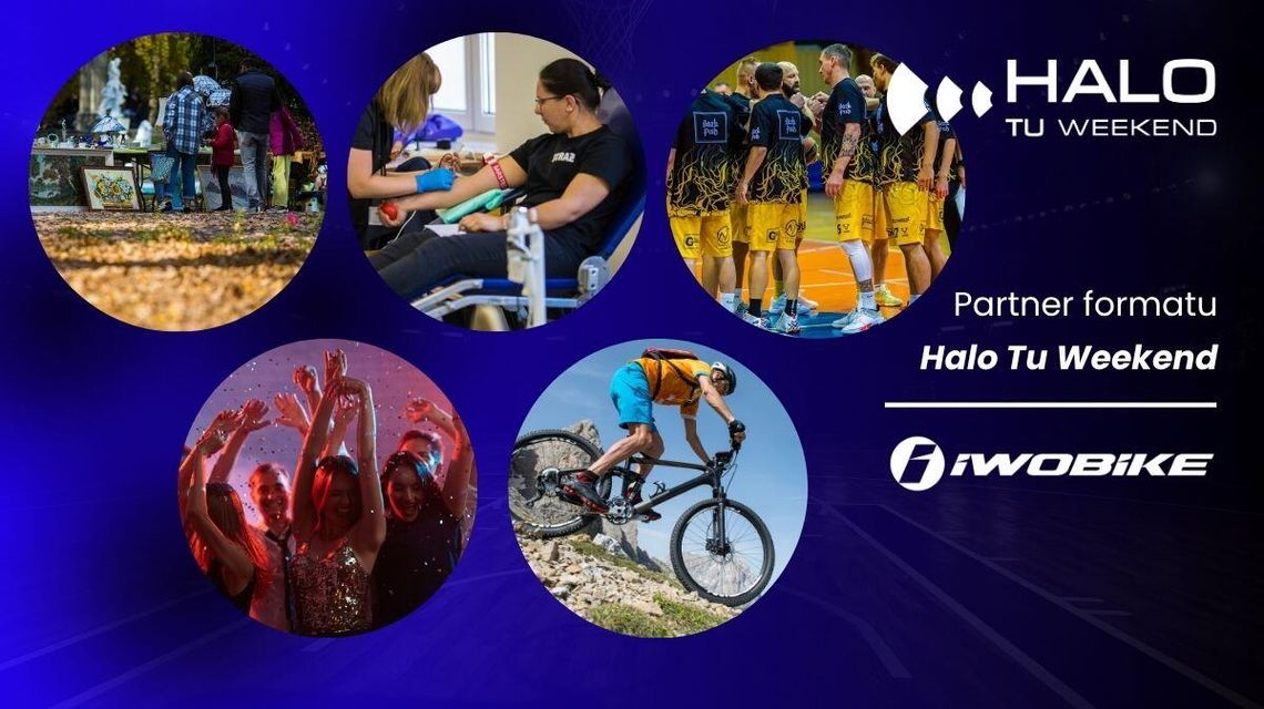 zdjęcie przedstawia plakat zapowiadający wydarzenia na weekend