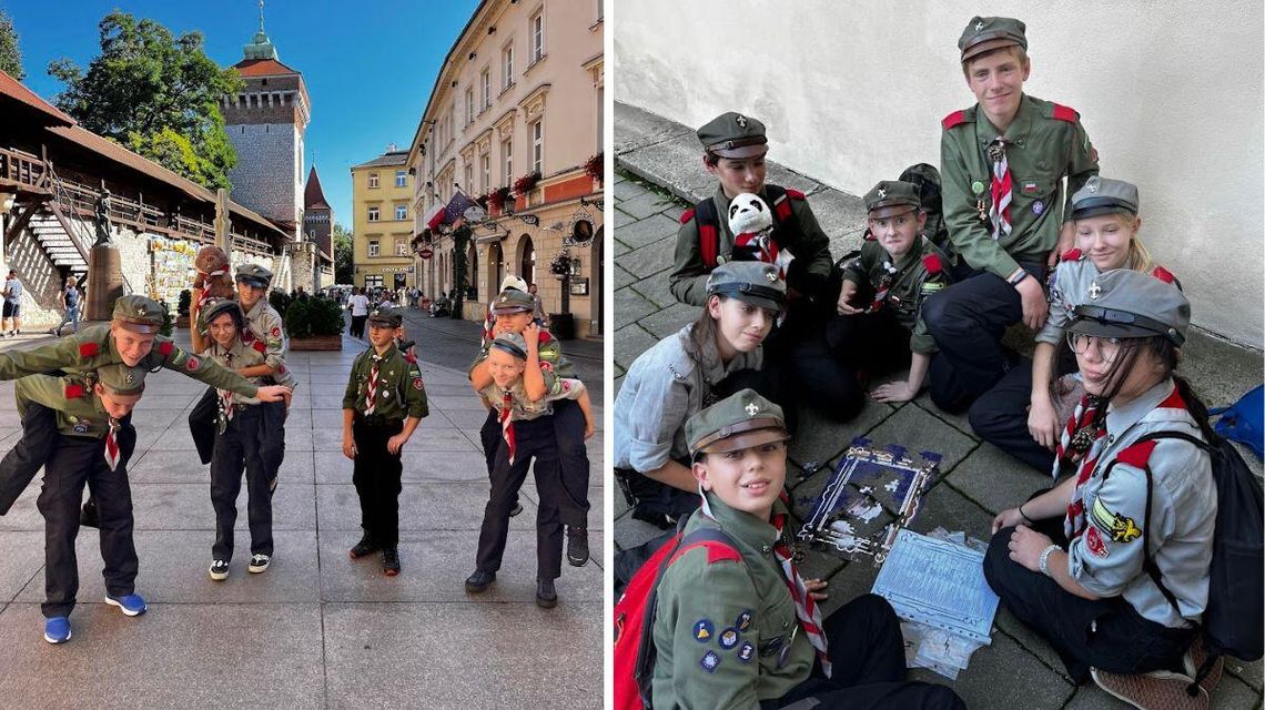 zdjęcie przedstawia harcerzy