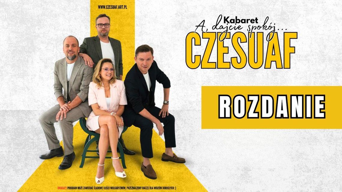 Zdjęcie przedstawia Kabaret Czesuaf z nowym programem