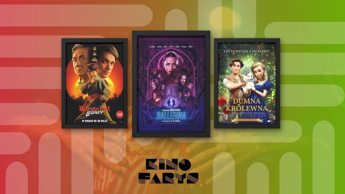 Plakaty filmów wyświetlanych w kinie Farys w Bieczu