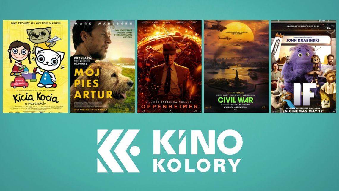 Plakaty filmów wyświetlanych w Kinie Kolory w Gorlicach