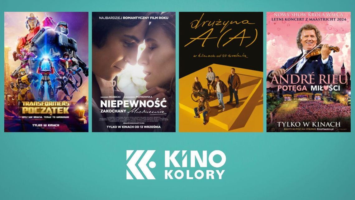 Plakaty filmów wyświetlanych w Kinie Kolory w Gorlicach