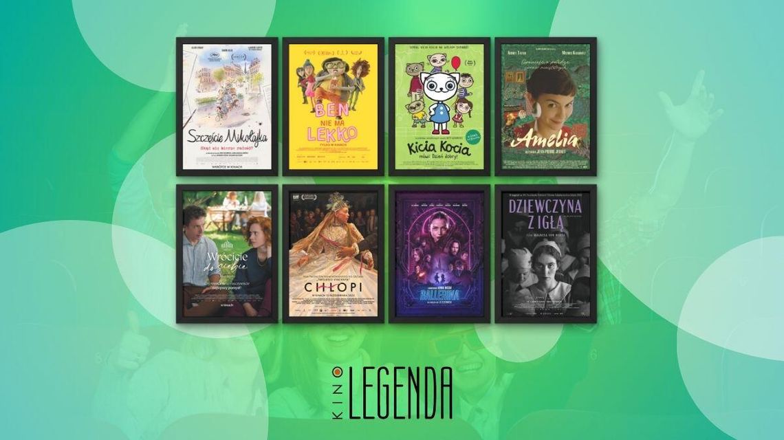 Plakaty filmów wyświetlanych w kinie Legenda w Gorlicach