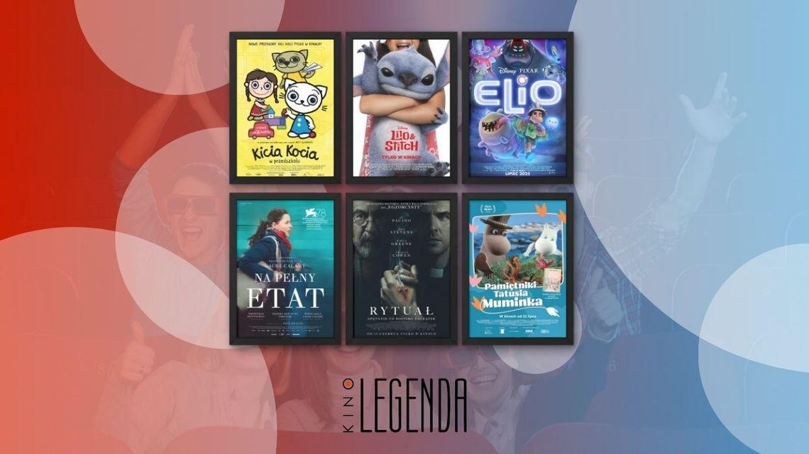 Plakaty filmów wyświetlanych w kinie Legenda w Gorlicach