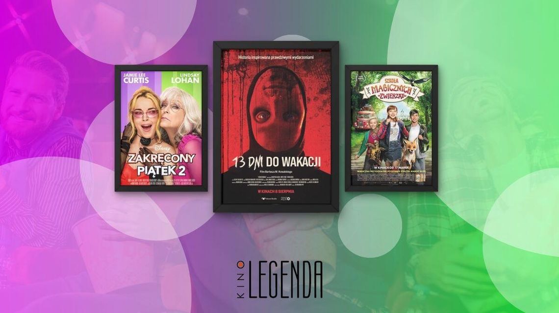 Plakaty filmów wyświetlanych w kinie Legenda w Gorlicach