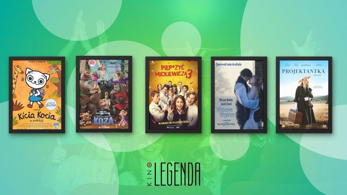 Zdjęcie przedstawia plakaty filmów wyświetlanych w kinie Legenda w Gorlicach