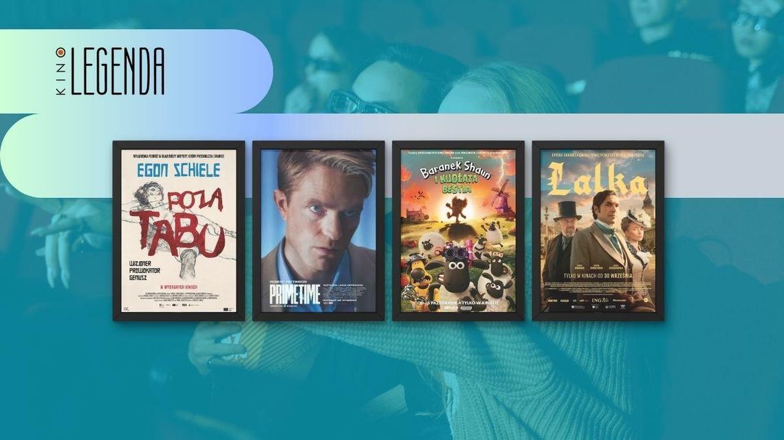 Zdjęcie przedstawia plakaty filmów wyświetlanych w kinie Legenda w Gorlicach