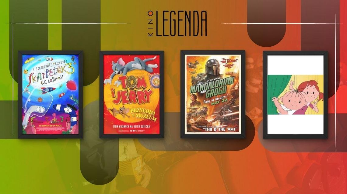 Zdjęcie przedstawia plakaty filmów wyświetlanych w kinie Legenda w Gorlicach