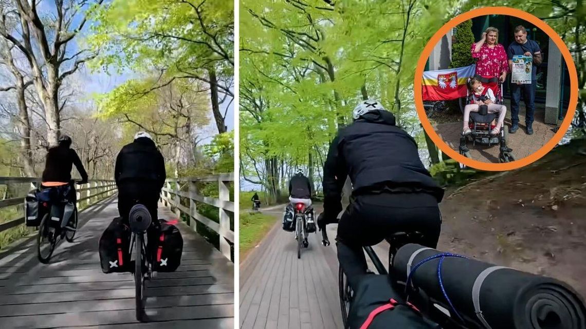 zdjęcie przedstawia mężczyzn jadących na rowerach