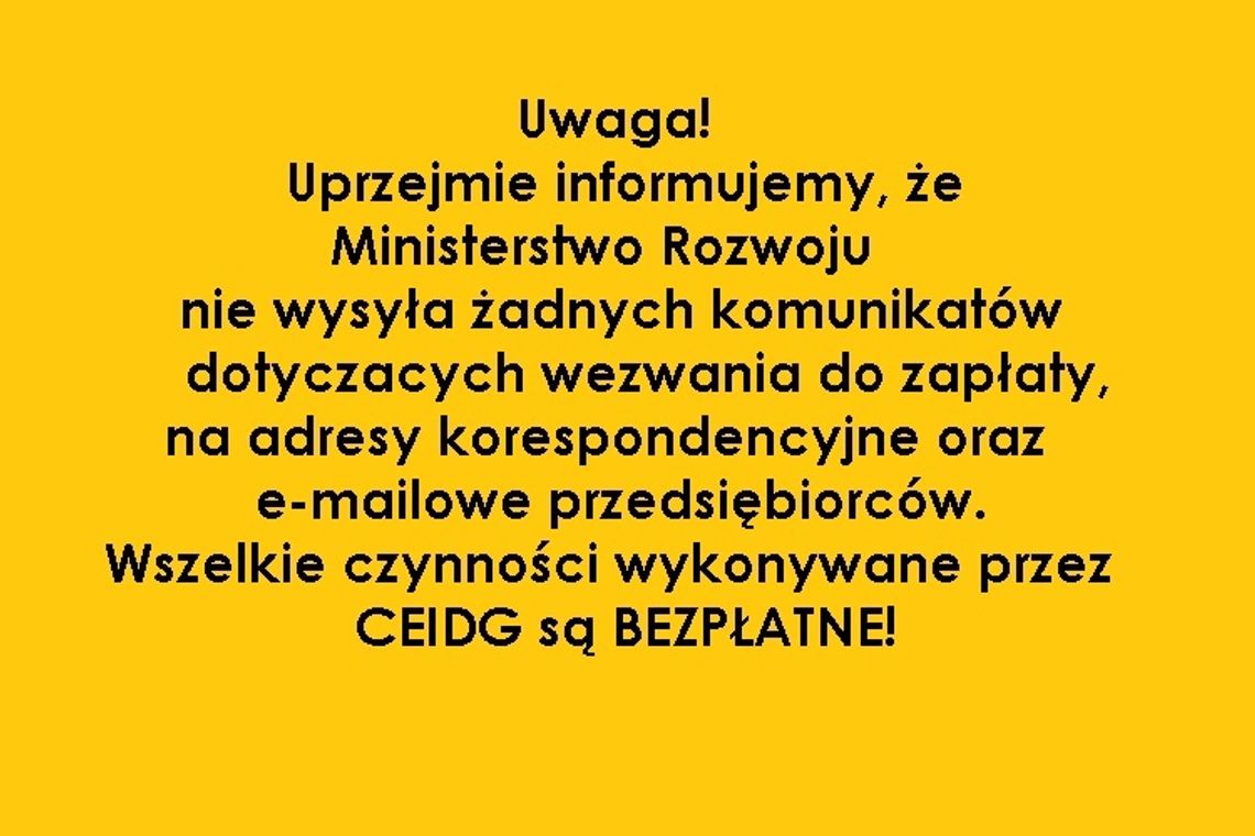 Kolejny sposób naciągaczy - uwaga przedsiębiorcy!