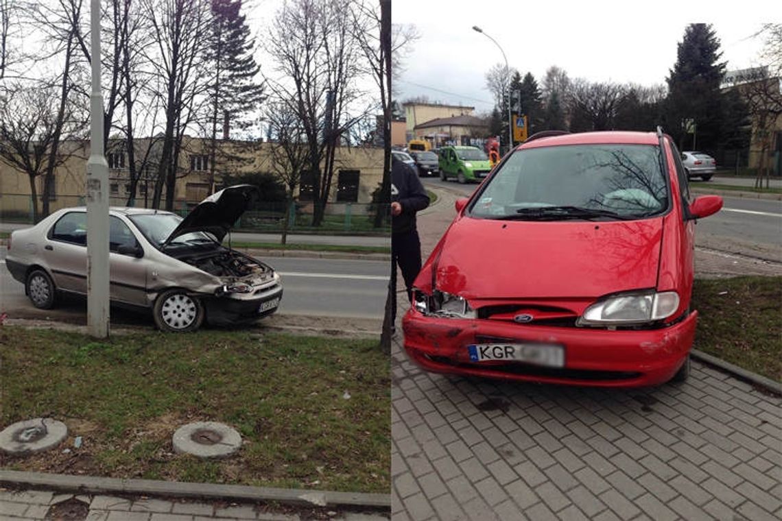 Kolizja na ulicy Bieckiej, w pojazdach wystrzeliły poduszki powietrzne