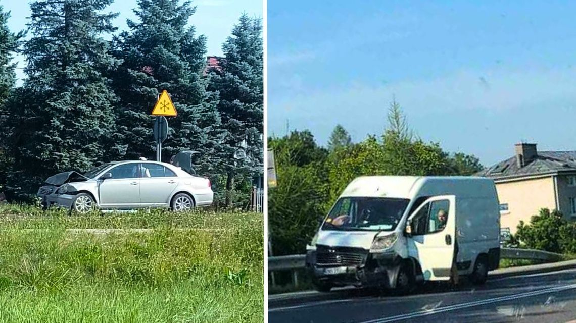 rozbite samochody na jezdni