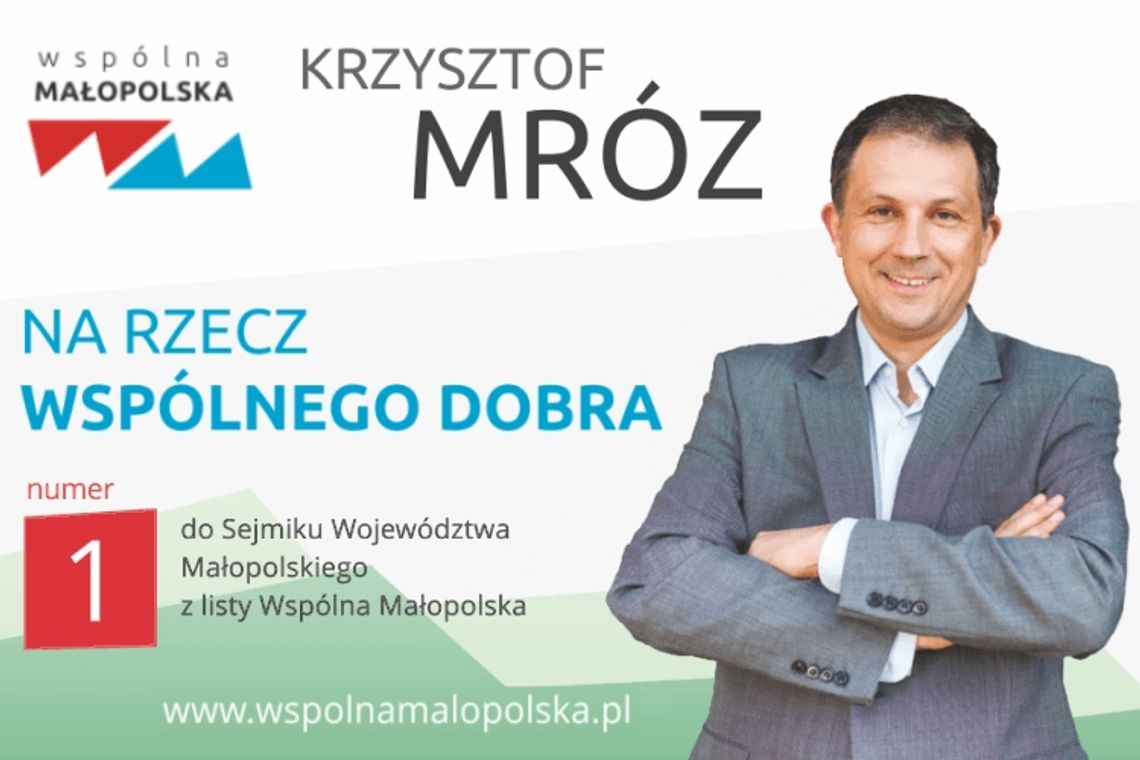 Krzysztof Mróz chce działać na rzecz wspólnego dobra.