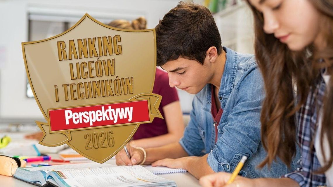 zdjęcie przedstawia twarze dziewczyny i chłopaka w szkole, obok grafika tarczy