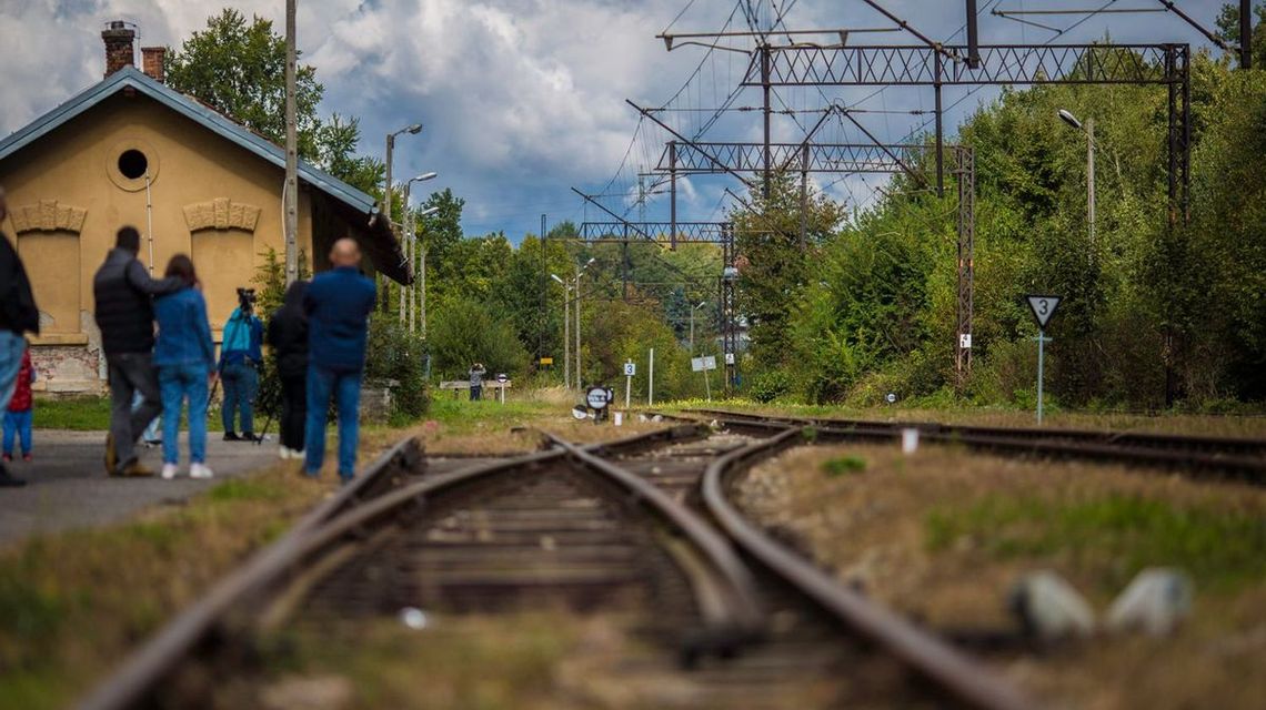 Zdjęcie przedstawia tory kolejowe