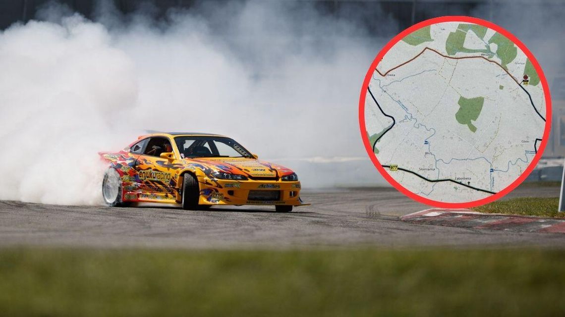 Zdjęcie przedstawia sportowy samochód na wyścigu