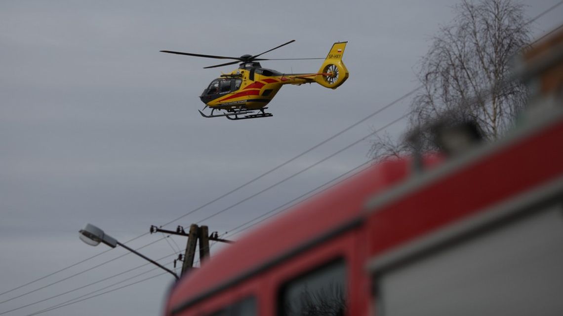 Męcina Mała. Do rannego mężczyzny zadysponowano śmigłowiec LPR