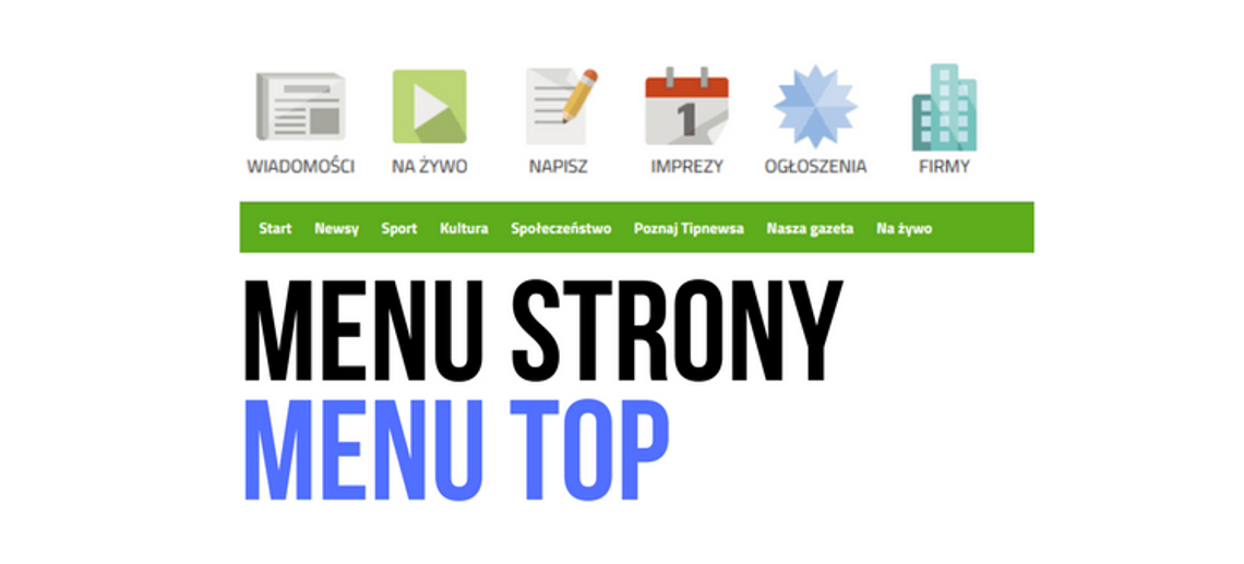 Menu strony i menu top