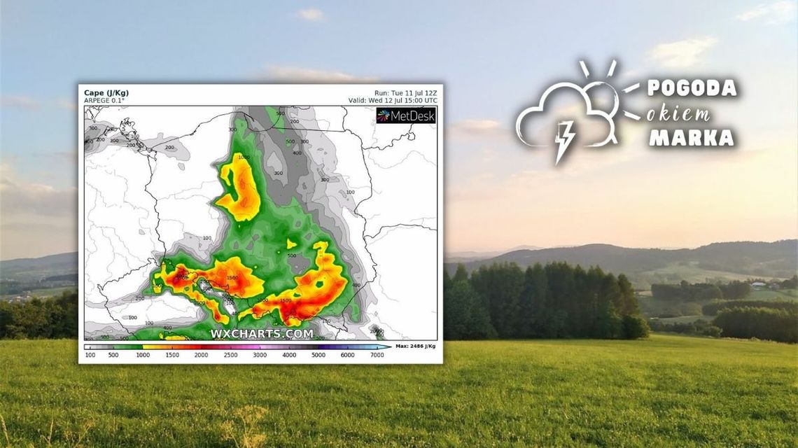 Beskid Niski i mapa Polski