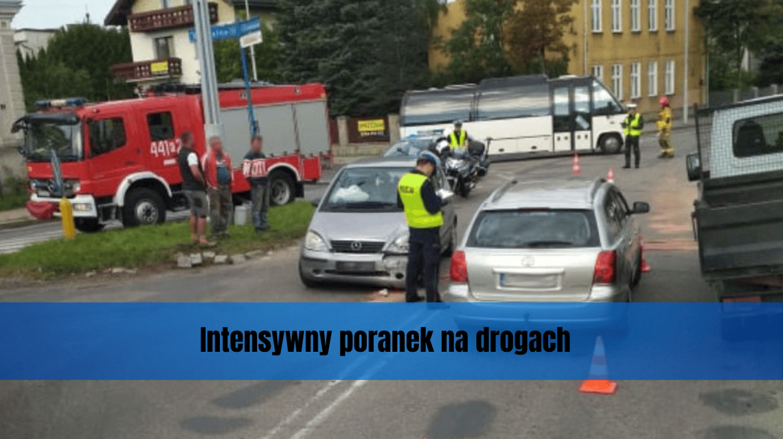 Najpierw kolizja z autobusem, potem zderzenie dwóch osobówek w Kobylance