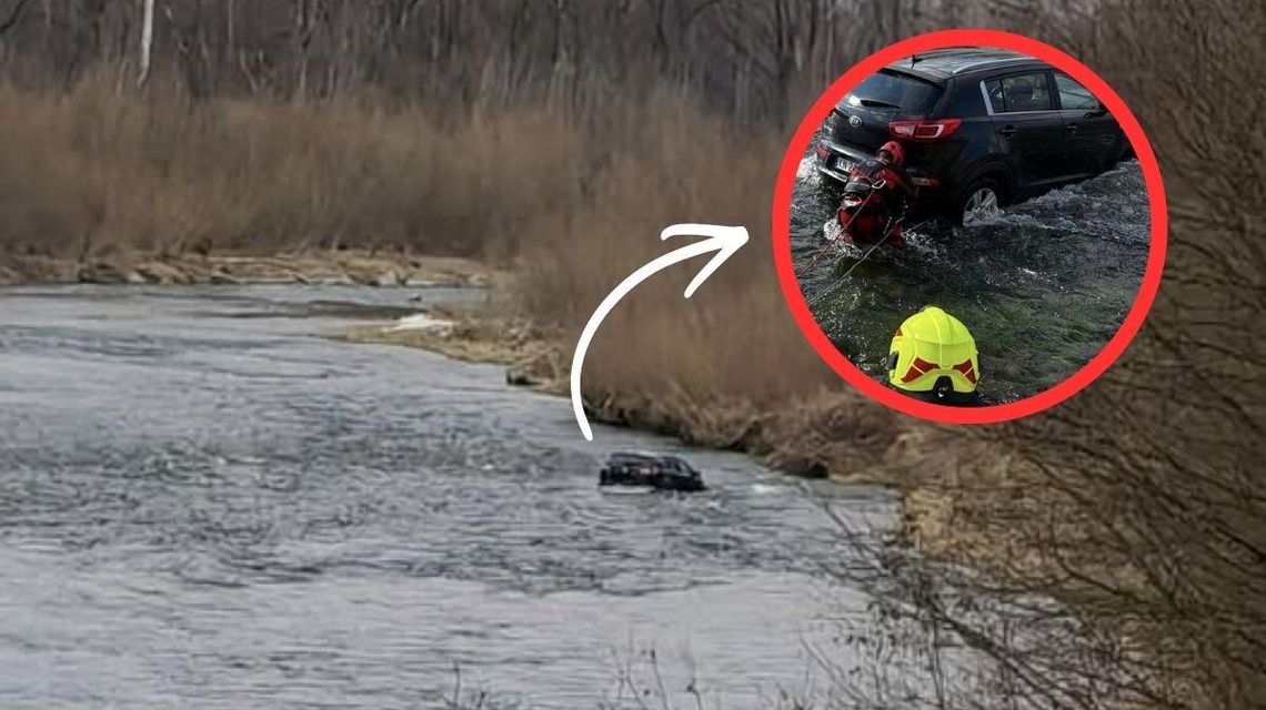 zdjęcie przedstawia samochód w rzece