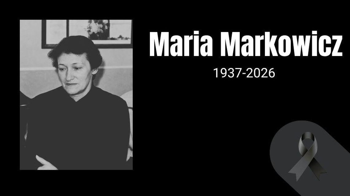 Nie żyje Maria Markowicz, wieloletnia nauczycielka zdjęcie przedstawia portret czarno-biały kobiety