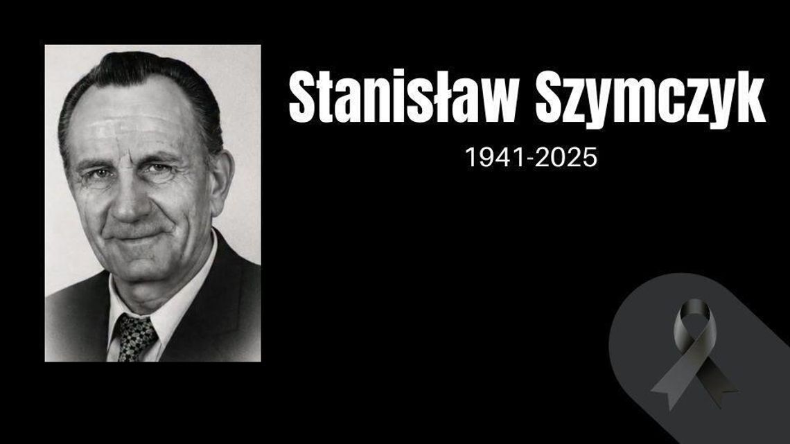 Nie żyje Stanisław Szymczyk czarno-białe zdjęcie mężczyzny