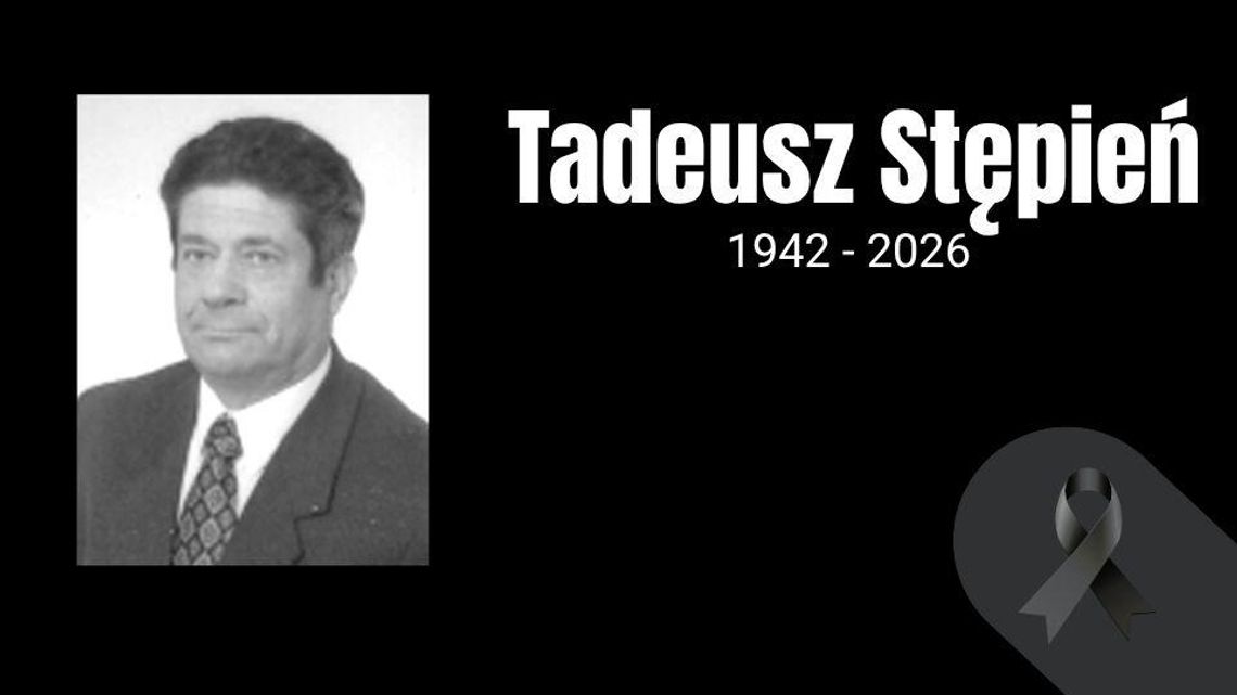 Nie żyje Tadeusz Stępień zdjęcie przedstawia czarno-biały portret mężczyzny
