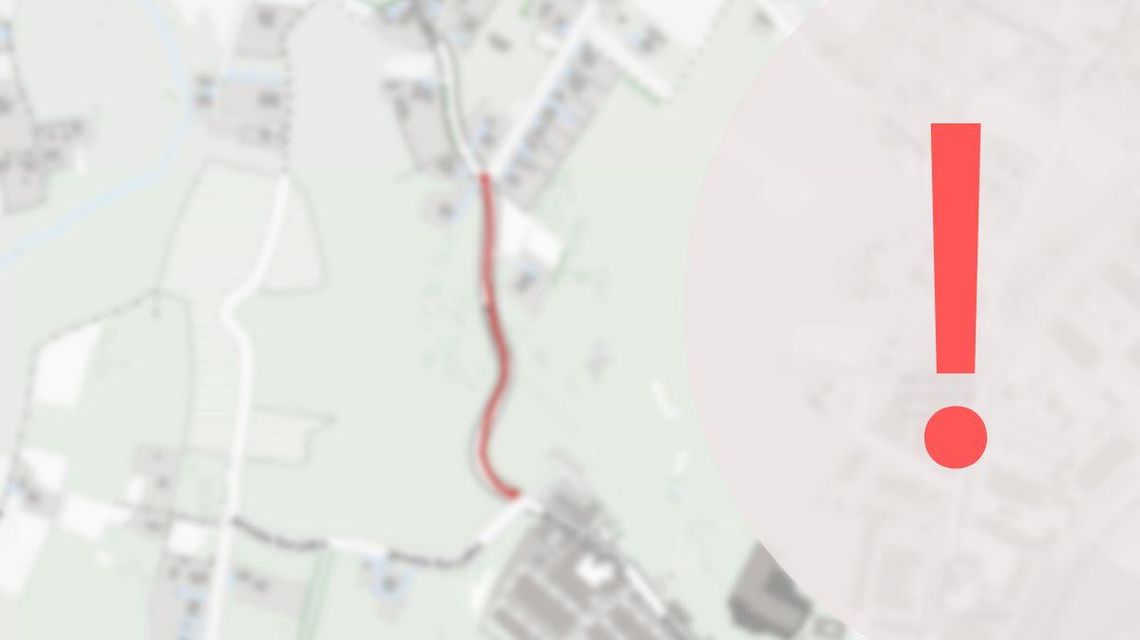 Zdjęcie przedstawia mapkę objazdu