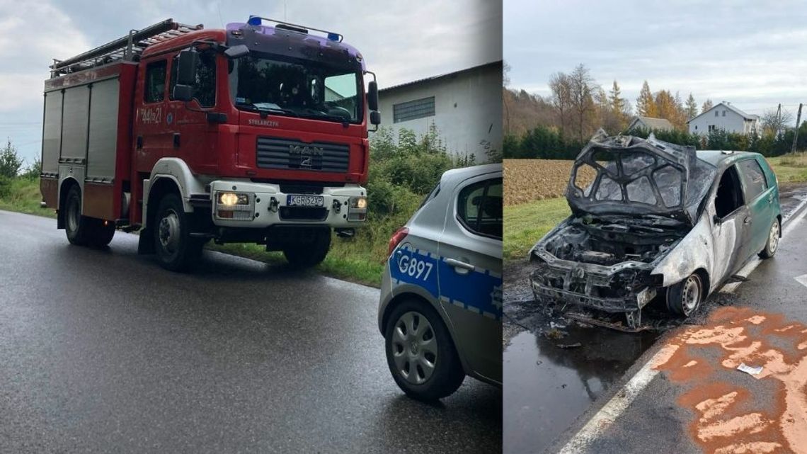 Płonące auto przy ul. Binarowskiej w Bieczu. Znamy nowe fakty