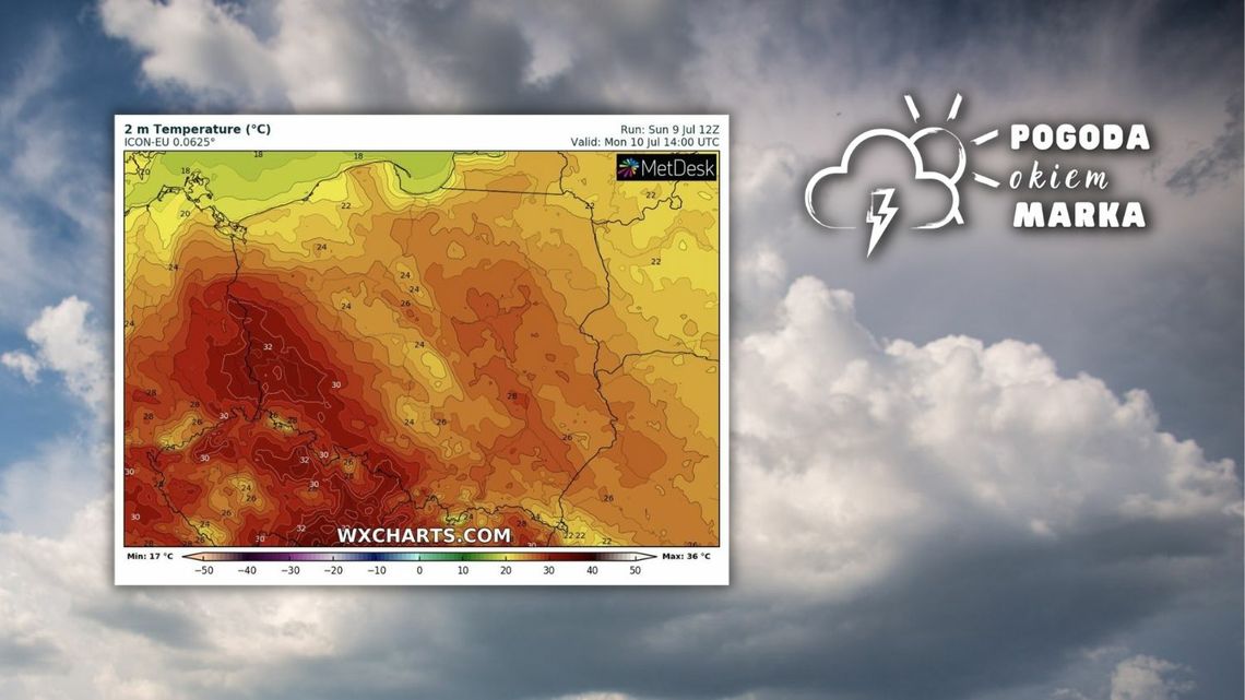 Początek tygodnia z zachmurzeniami [POGODA OKIEM MARKA]