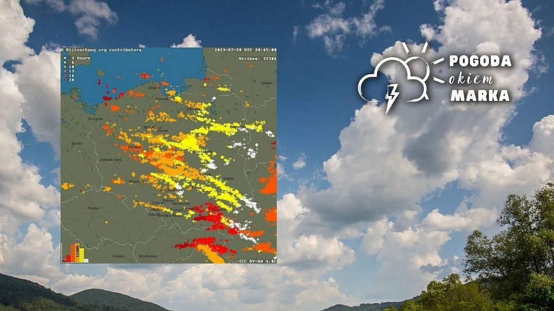 Mapa pogody i chmury nad Zalewem Klimkówka