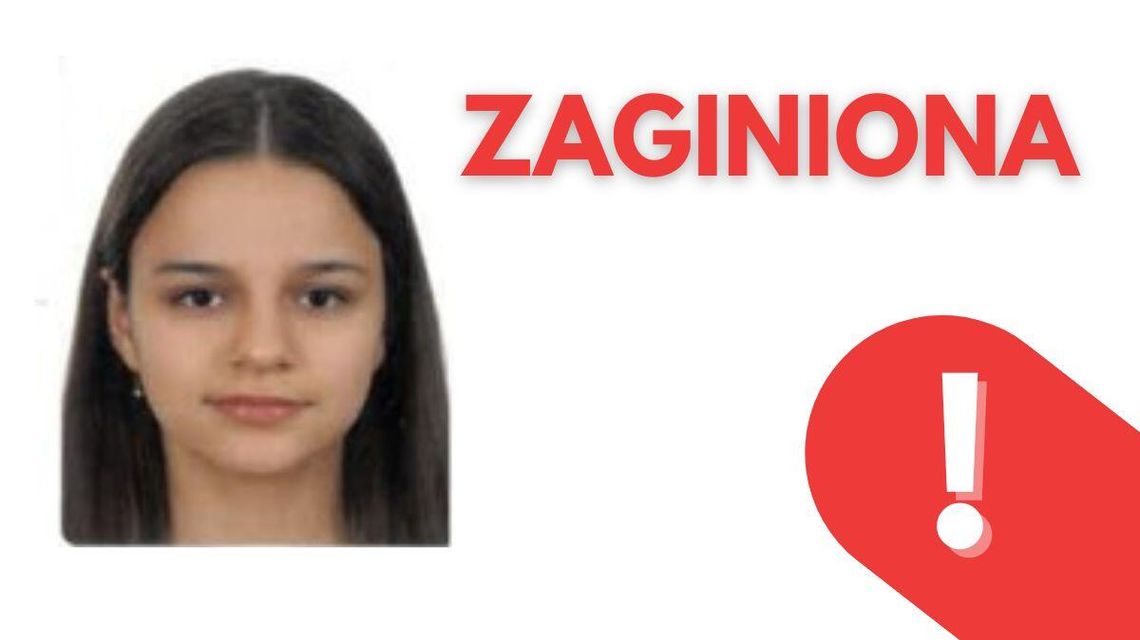 zdjęcie przedstawia kolorowe zdjęcie dziewczynki, obok napis zaginiona