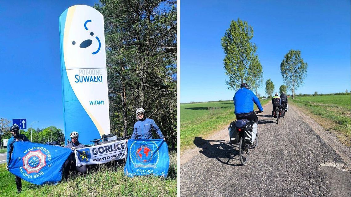 zdjęcie przedstawia mężczyzn na rowerach
