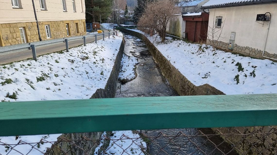 Potok Stróżowianka w Gorlicach