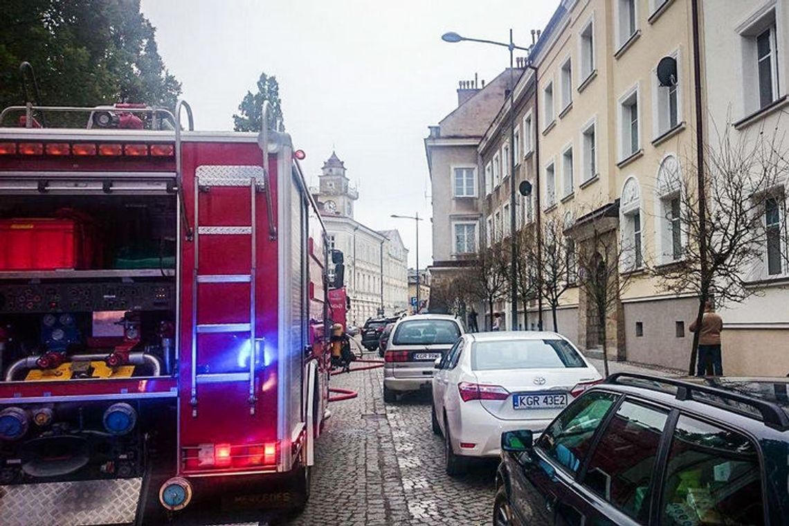 Pożar w centrum miasta