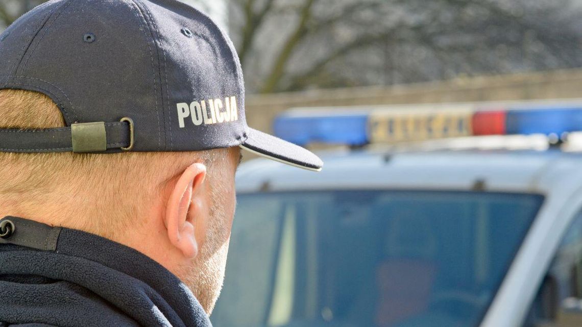 Zdjęcie przedstawia policjanta