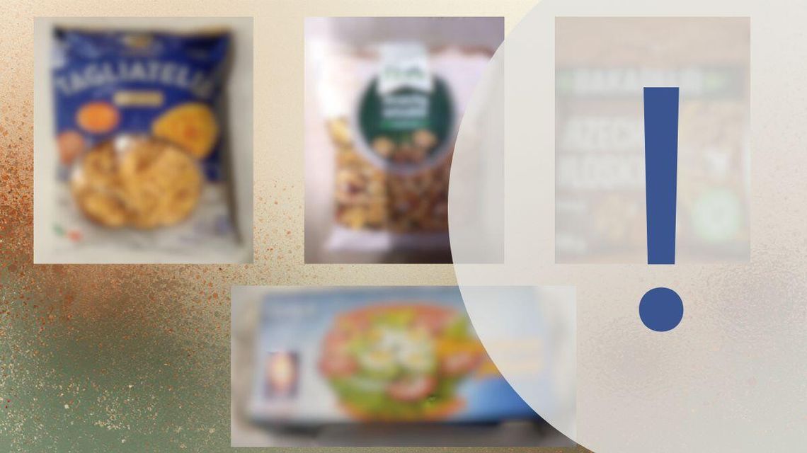 Zdjęcie przedstawia produkty wycofane ze sprzedaży