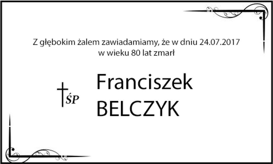 ś.p. Franciszek Belczyk