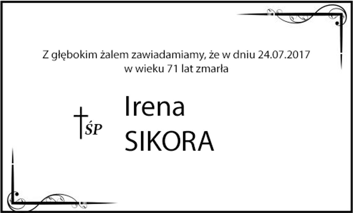 ś.p. Irena Sikora