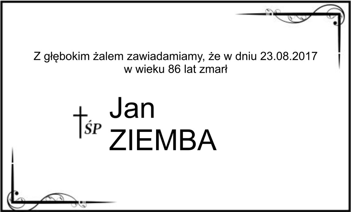 ś.p. Jan Ziemba