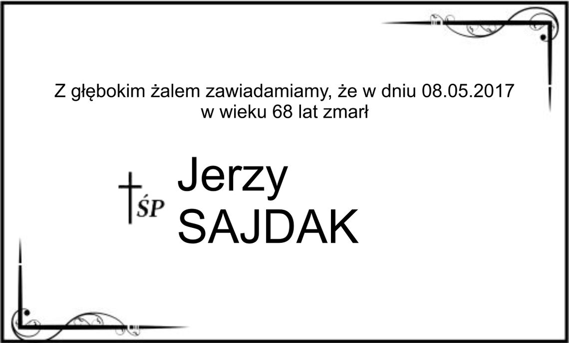 ś.p. Jerzy Sajdak
