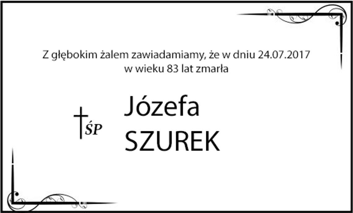 ś.p. Józefa Szurek