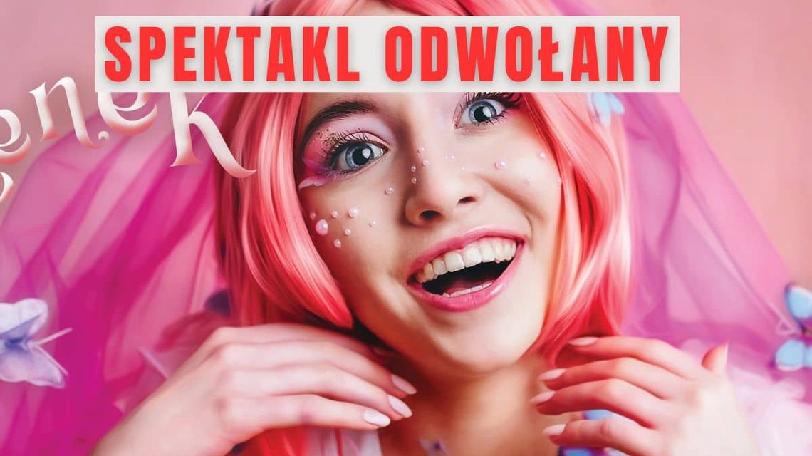 Plakat promujący spektakl teatralny „Ożenek”