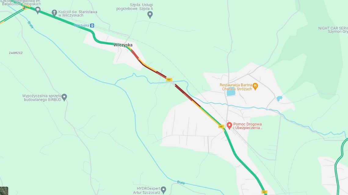 mapa powiatu nowosądeckiego i gorlickiego z zaznaczeniem natężenia ruchu