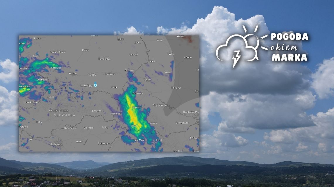 Mapa pogody i chmury nad Zalewem Klimkówka