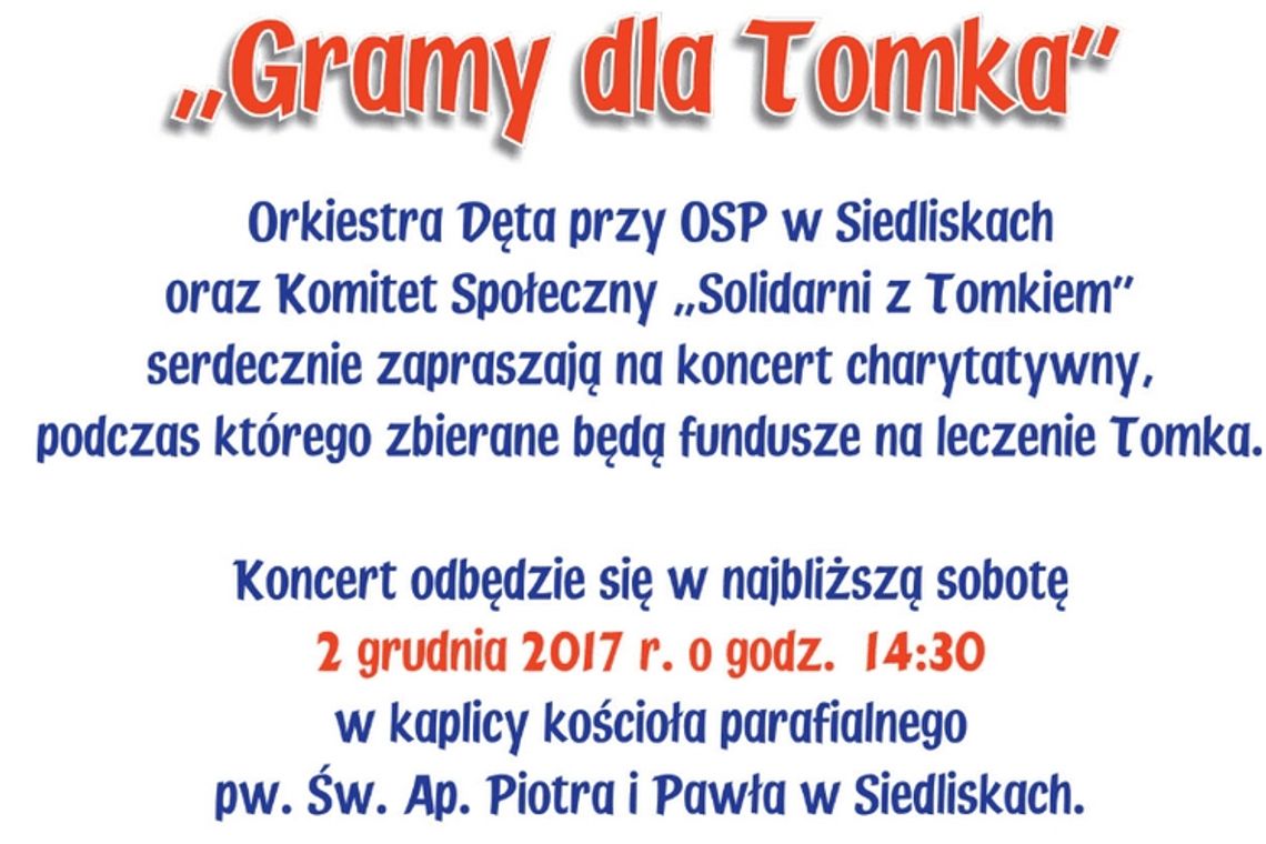 Tomek czuje się lepiej! Pomoc nadal potrzebna